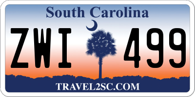 SC license plate ZWI499