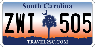SC license plate ZWI505