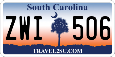 SC license plate ZWI506