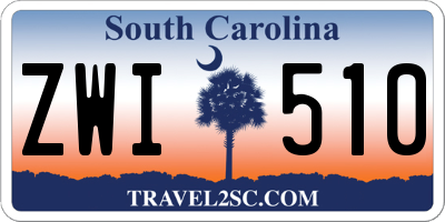 SC license plate ZWI510