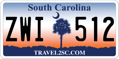 SC license plate ZWI512