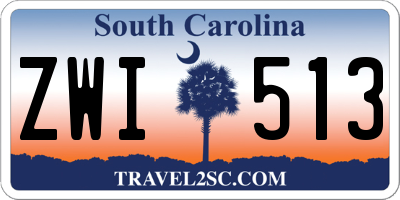 SC license plate ZWI513