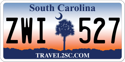 SC license plate ZWI527