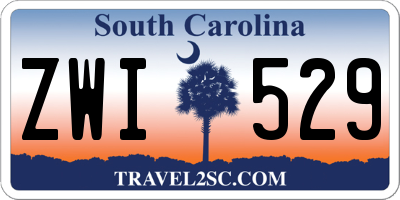 SC license plate ZWI529