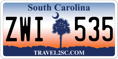 SC license plate ZWI535