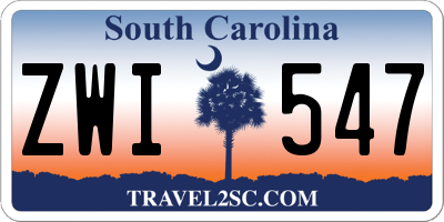 SC license plate ZWI547