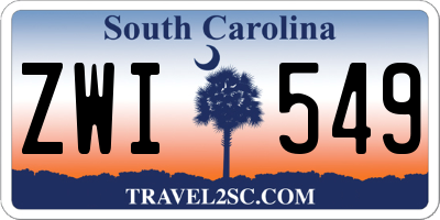 SC license plate ZWI549