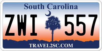 SC license plate ZWI557