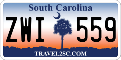 SC license plate ZWI559