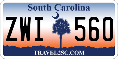 SC license plate ZWI560