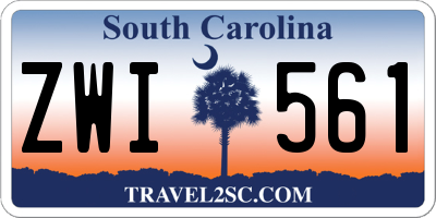 SC license plate ZWI561