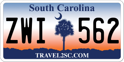 SC license plate ZWI562