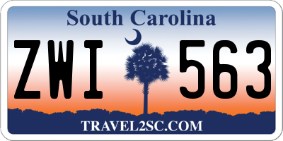 SC license plate ZWI563