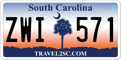 SC license plate ZWI571