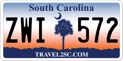 SC license plate ZWI572
