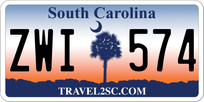 SC license plate ZWI574