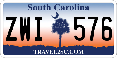 SC license plate ZWI576