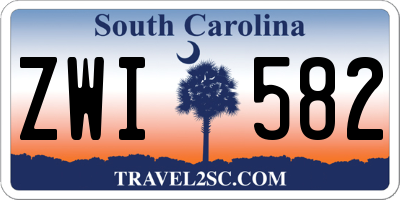 SC license plate ZWI582