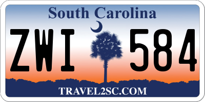 SC license plate ZWI584