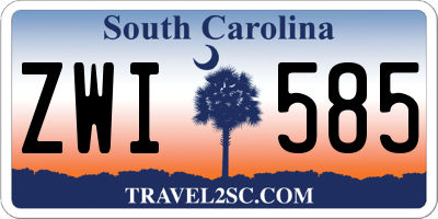 SC license plate ZWI585