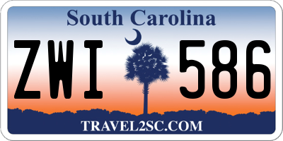 SC license plate ZWI586