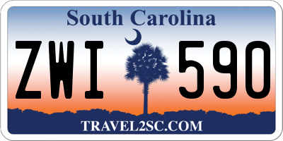 SC license plate ZWI590