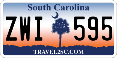 SC license plate ZWI595