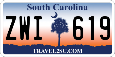 SC license plate ZWI619