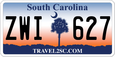 SC license plate ZWI627