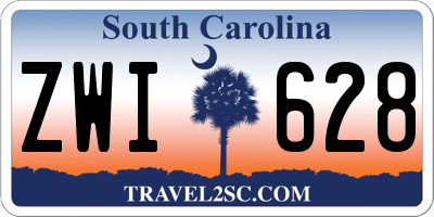 SC license plate ZWI628