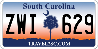 SC license plate ZWI629