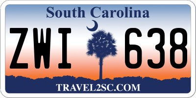 SC license plate ZWI638