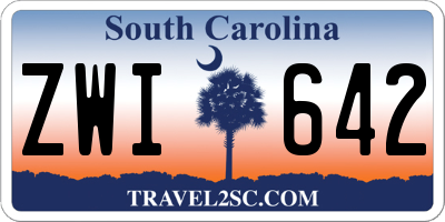 SC license plate ZWI642