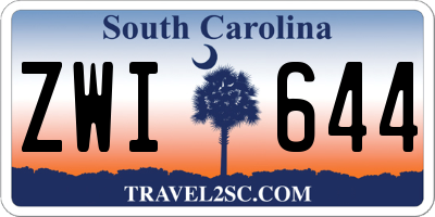 SC license plate ZWI644