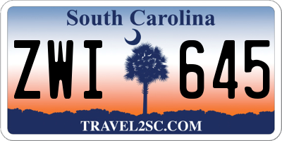 SC license plate ZWI645