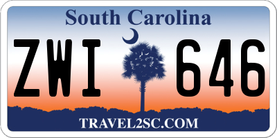 SC license plate ZWI646
