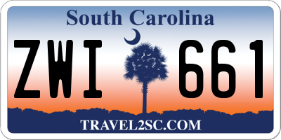 SC license plate ZWI661