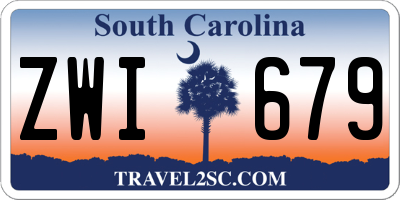 SC license plate ZWI679
