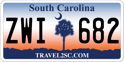 SC license plate ZWI682