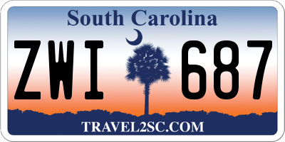 SC license plate ZWI687