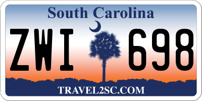 SC license plate ZWI698