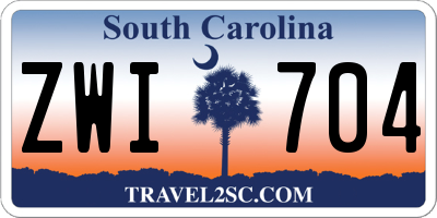 SC license plate ZWI704
