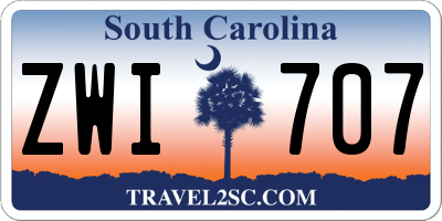 SC license plate ZWI707