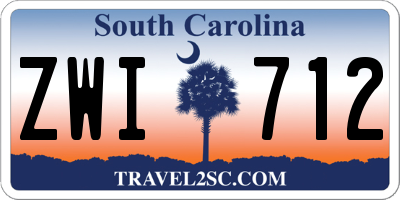 SC license plate ZWI712