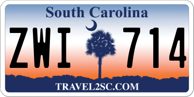 SC license plate ZWI714