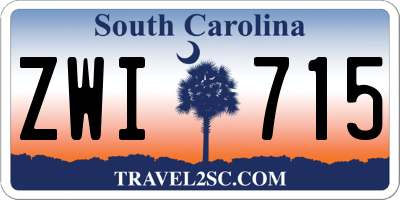 SC license plate ZWI715