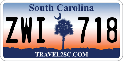 SC license plate ZWI718