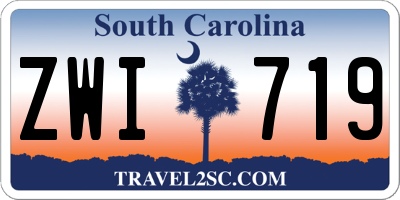 SC license plate ZWI719