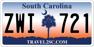 SC license plate ZWI721