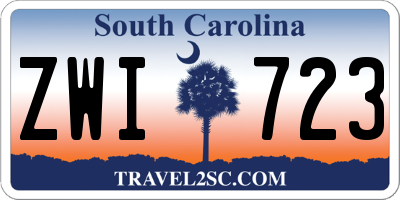 SC license plate ZWI723